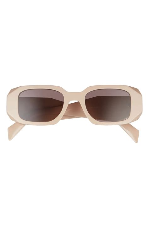 prada runway sunglasses 2022|runway 49mm rectangular sunglasses.